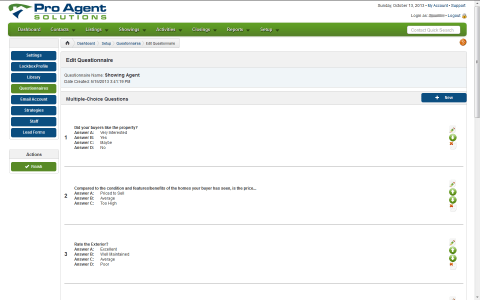 Image of Pro Agent Solutions feedback questionnaire