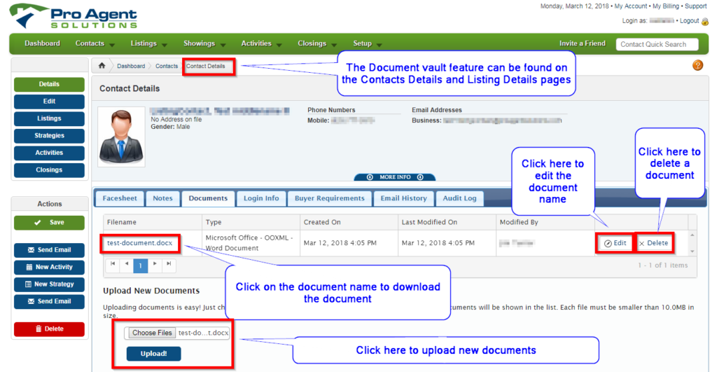 Real Estate CRM Document Management from CRM Pro